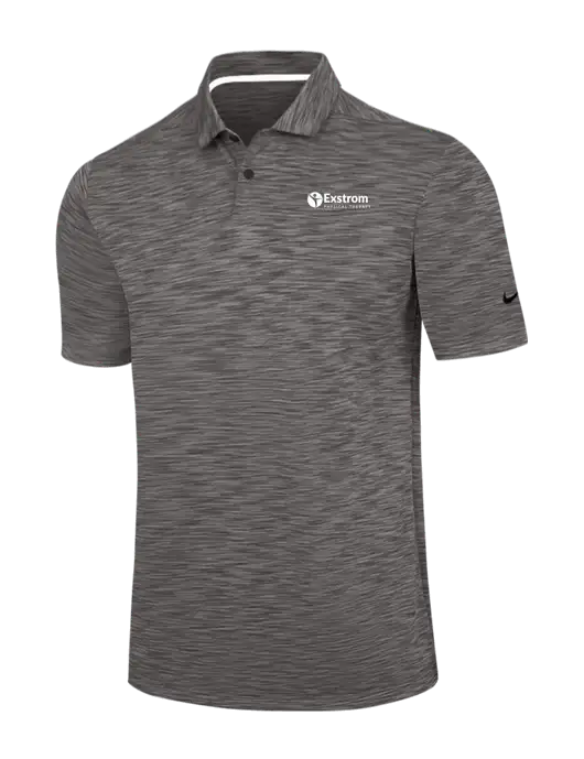 Nike Dark Grey Dri-FIT Vapor Space Dyed Polo w/Exstrom Logo