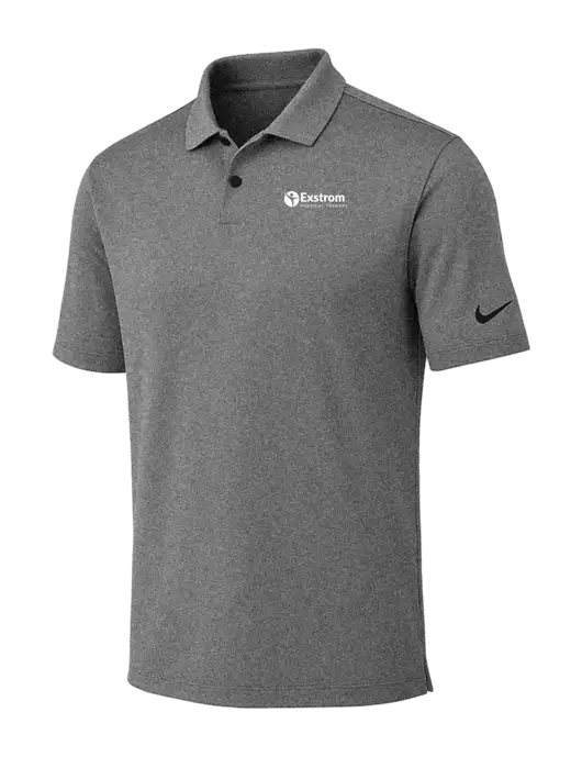 Nike Dark Grey Heather Dri-FIT Vapor Polo w/Exstrom Logo