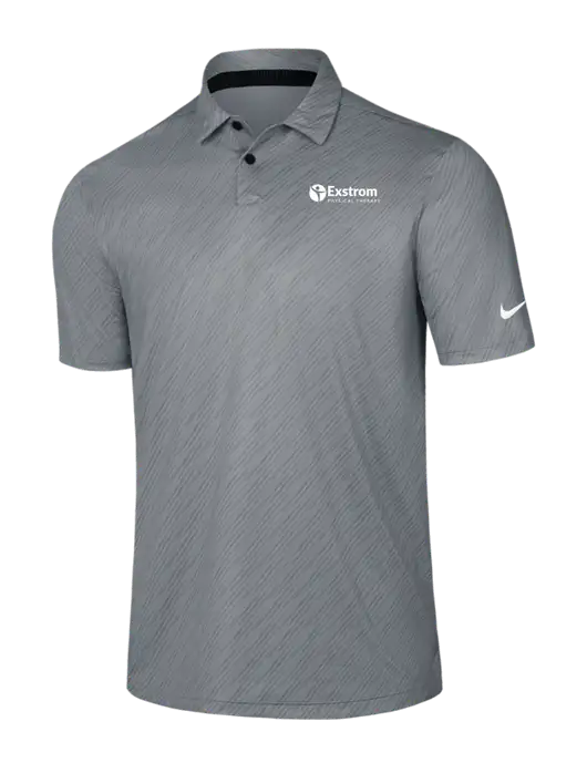 Nike Medium Grey Vapor Dash Polo w/Exstrom Logo