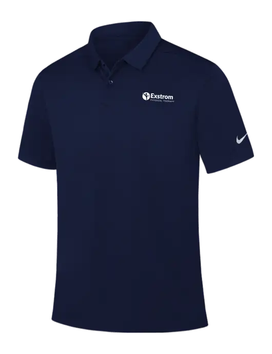 Nike Navy Dry Essential Solid Polo w/Exstrom Logo