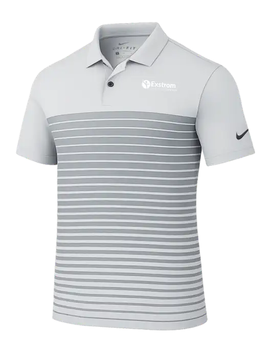 Nike Light Grey Dri-FIT Vapor Block Polo w/Exstrom Logo