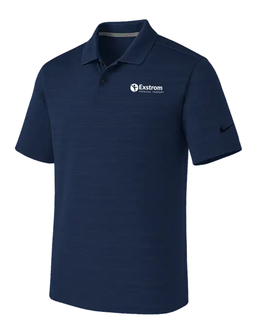 Nike Navy Dri-FIT Vapor Jacquard Polo w/Exstrom Logo