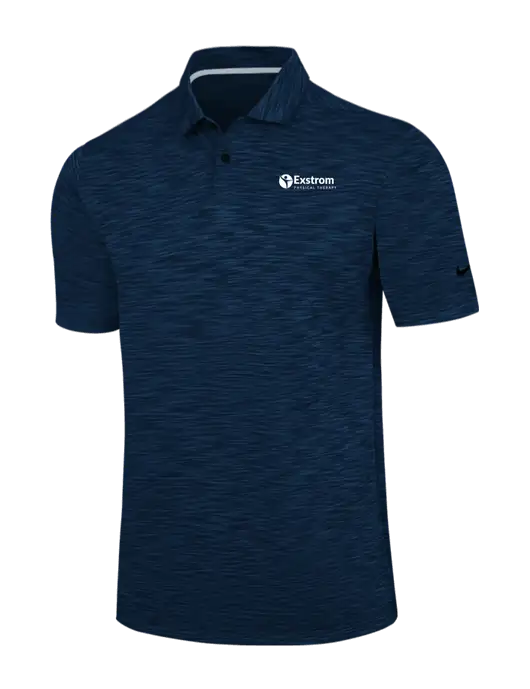 Nike Navy Dri-FIT Vapor Space Dyed Polo w/Exstrom Logo