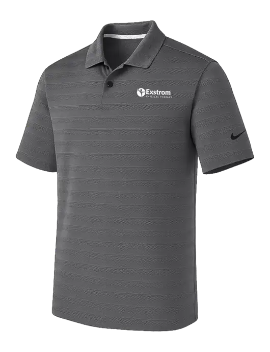 Nike Dark Medium Grey Dri-FIT Vapor Jacquard Polo w/Exstrom Logo