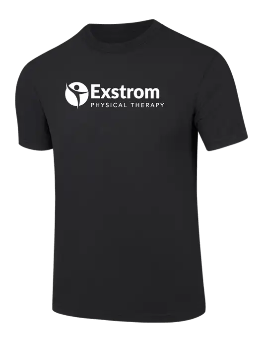 Comfort Colors 6.1 oz Black Heavyweight Ring Spun T-Shirt w/Exstrom Logo