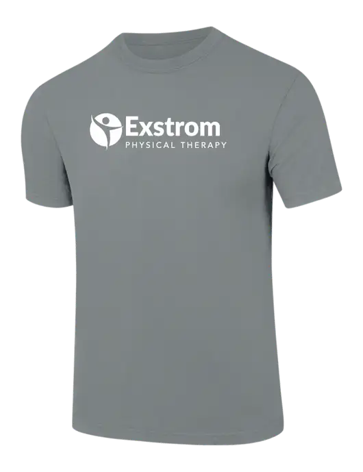 Comfort Colors 6.1 oz Medium Grey Heavyweight Ring Spun T-Shirt w/Exstrom Logo