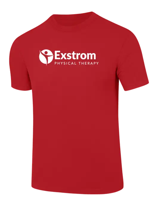 Comfort Colors 6.1 oz Red Heavyweight Ring Spun T-Shirt w/Exstrom Logo
