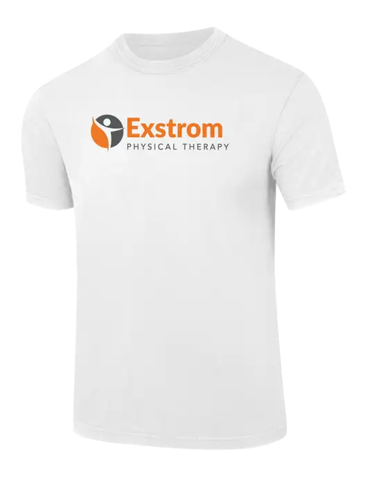 Comfort Colors 6.1 oz White Heavyweight Ring Spun T-Shirt w/Exstrom Logo
