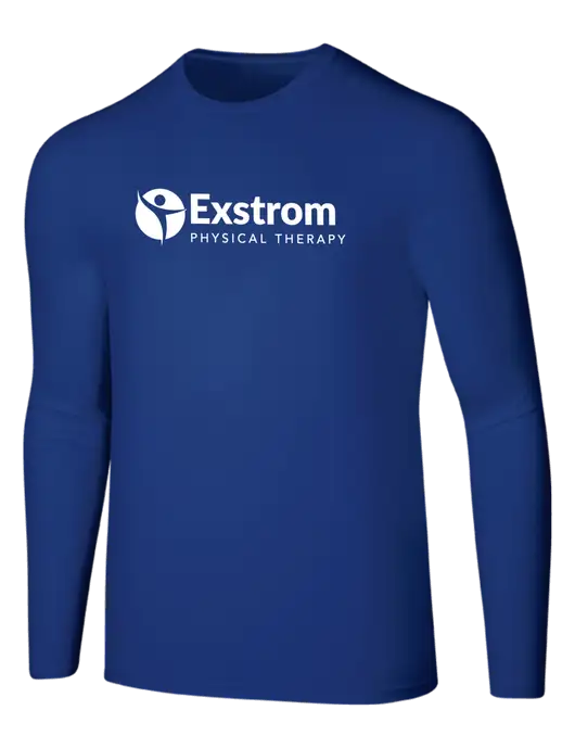 Seriously Soft Dark Royal Long Sleeve T-Shirt w/Exstrom Logo
