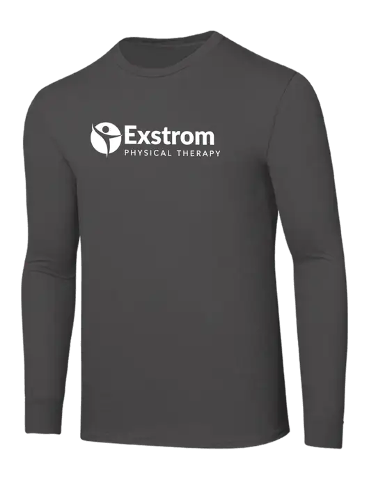 Seriously Soft Dark Grey Long Sleeve T-Shirt w/Exstrom Logo