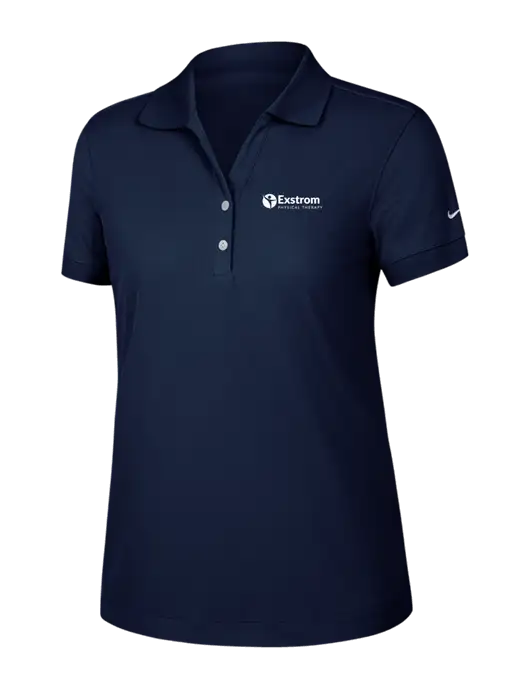 Nike Womens Dri-FIT Classic Dark Navy Polo w/Exstrom Logo