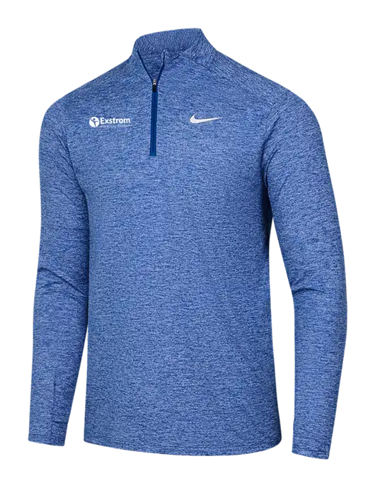 Nike Royal Heather Dri-FIT Element 1/2-Zip Pullover w/Exstrom Logo