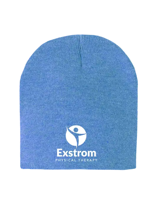 Royal Heather Element Knit Beanie w/Exstrom Logo
