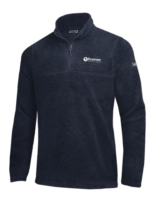 Columbia Navy Steens Mountain Fleece 1/2 Zip Pullover w/Exstrom Logo