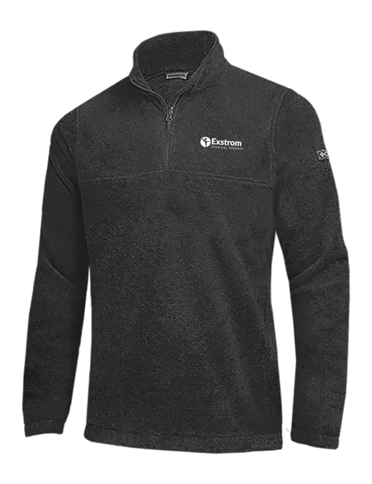 Columbia Charcoal Heather Steens Mountain Fleece 1/2 Zip Pullover w/Exstrom Logo