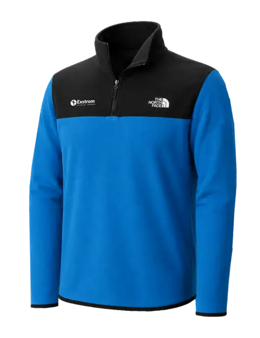 The North Face Dark Sapphire/ Black Glacier 1/4-Zip Fleece w/Exstrom Logo