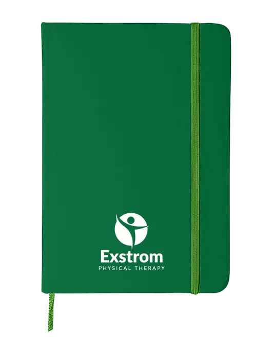 Medium Green Comfort Touch Bound Journal 5" X 7" w/Exstrom Logo